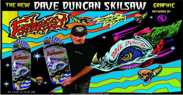 dave duncan "skilsaw" graphic pool shape 9.17"
