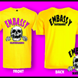 "Hear No Evil" Tee Shirt PINK on YELLOW