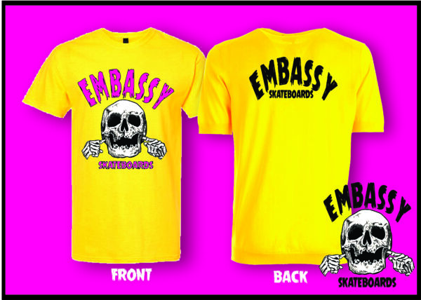 "Hear No Evil" Tee Shirt PINK on YELLOW