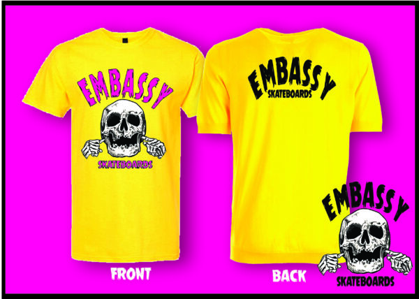 "Hear No Evil" Tee Shirt PINK on YELLOW