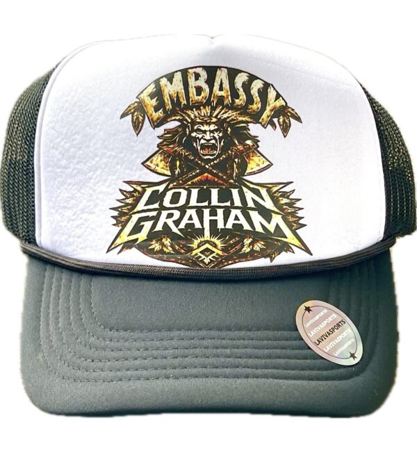 Collin Graham Cherokee Warrior White Trucker Cap - Image 4