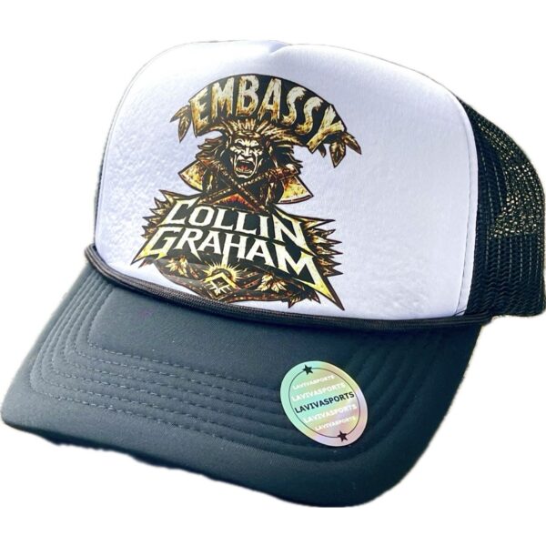 Collin Graham Cherokee Warrior White Trucker Cap - Image 5