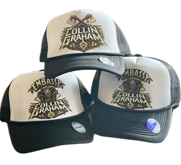 Collin Graham Cherokee Warrior White Trucker Cap - Image 6