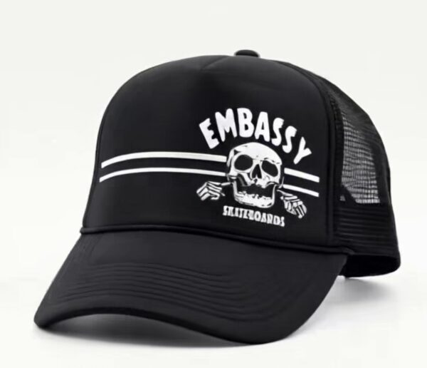 Embassy Striped Skully Trucker Cap - Image 4