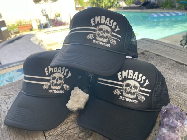 Embassy Striped Skully Trucker Cap - Image 3