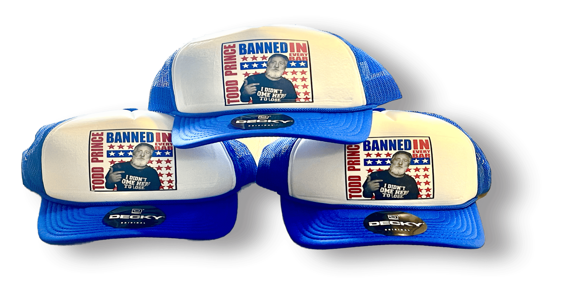 todd prince banned in every bar trucker cap