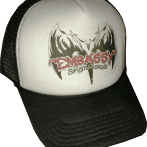 black bat trucker cap