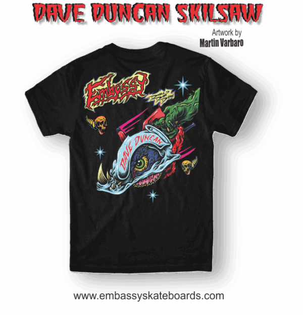 Duncan "SKILSAW" Tee Shirt in BLACK