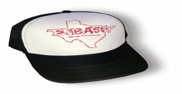 Embassy Red TEXAS LOGO Trucker hat