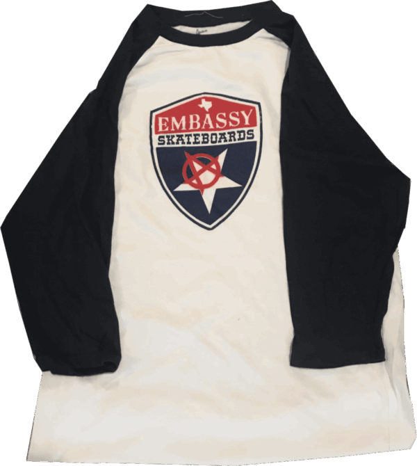 Embassy Navy Long Sleeve Shield logo