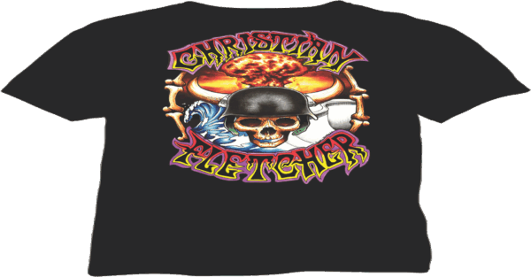 Christian Fletcher Retro Graphic on BLACK tee-shirt