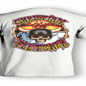 Christian Fletcher Retro in White 100% Cotton Blend, Artwork by Shane Munce