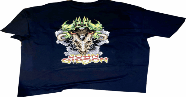 john gibson, og series full color on black tshirt