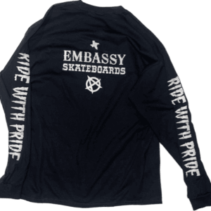 longsleeve embassy shield "ride with pride" logo