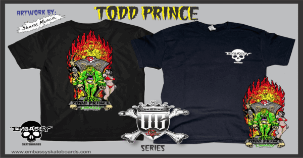 todd prince og series full color on black tee