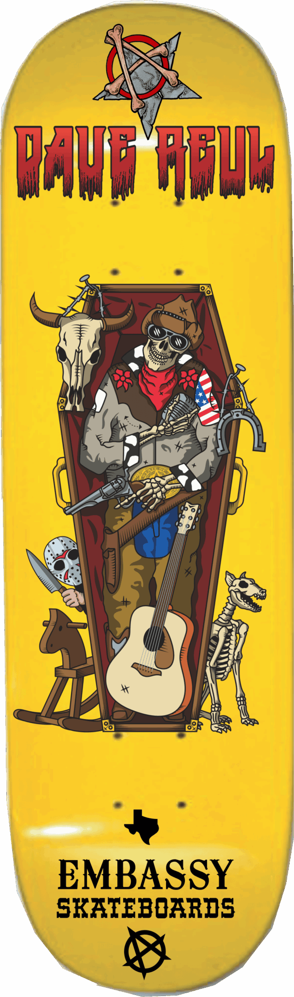 dave reul "danger" zone signature model 8.8" yellow dipped