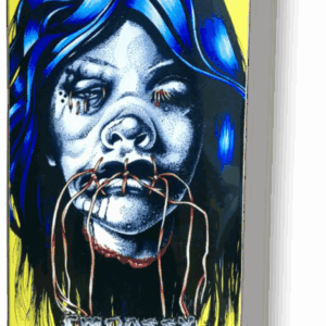 shrunken head "speak no evil" deck 8.5"