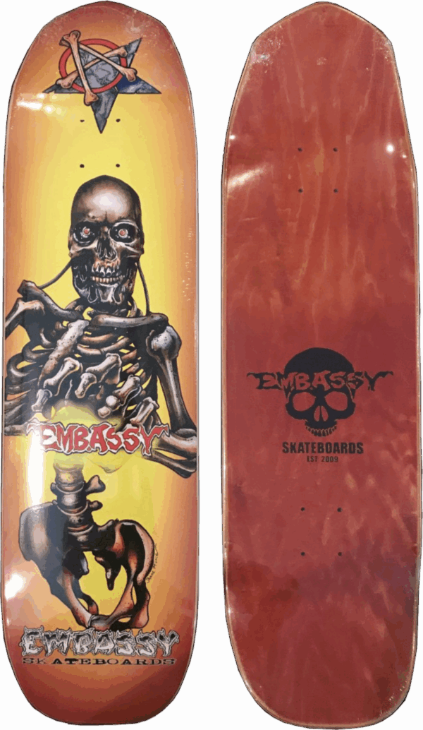 Embassy Skateboards, Terminator Shape, 9" x 32.25" w 15.25" wheelbase - Image 2
