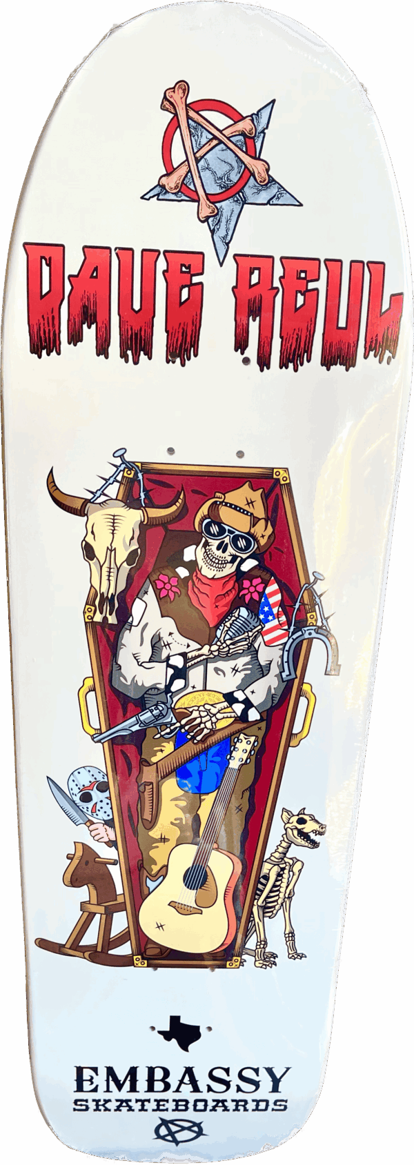 dave reul "danger" zone signature model white dip pool shape 9.25"