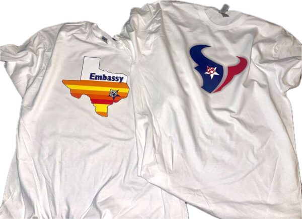 Texan's / Embassy White Cotton tee. - Image 3