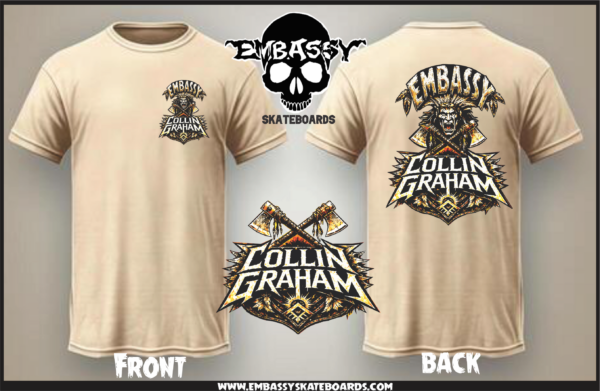 Collin Graham CHEROKEE WARRIOR T-Shirt BEIGE