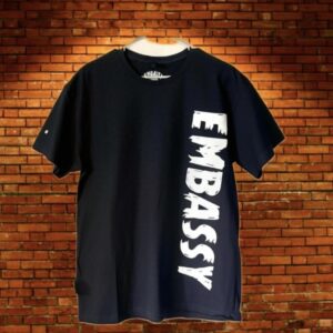 OVERSIZED VERTICAL EMBASSY PRINT TEE SHIRT