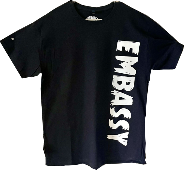 OVERSIZED VERTICAL EMBASSY PRINT TEE SHIRT - Image 2